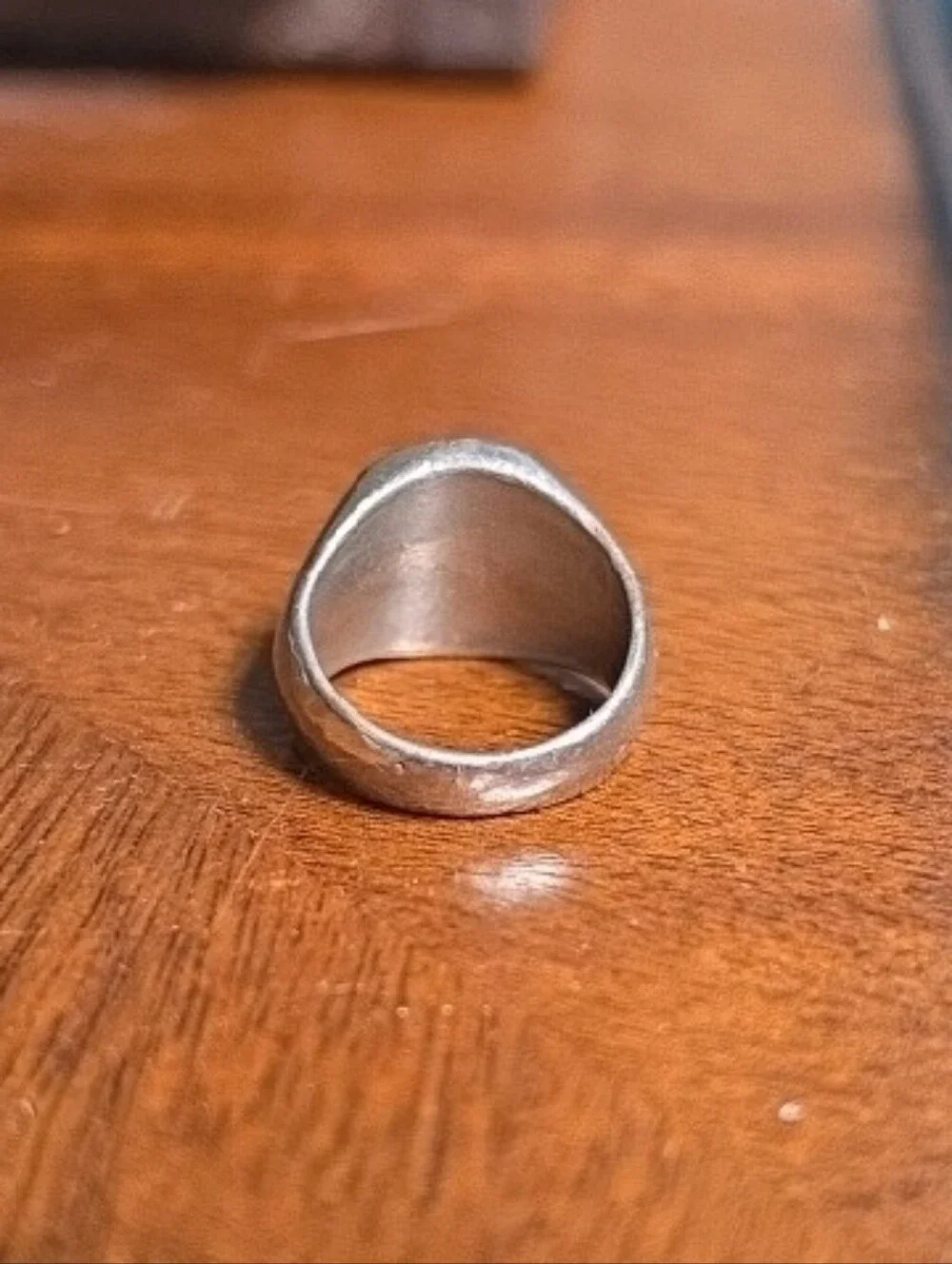 Vintage Silver Scales Signet Ring - Legal Scales Motif